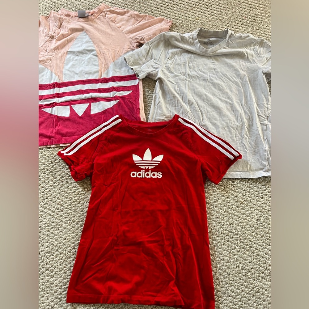 adidas Originals Girls' Big Girls Tees Set crewneck short sleeve large 3/$33